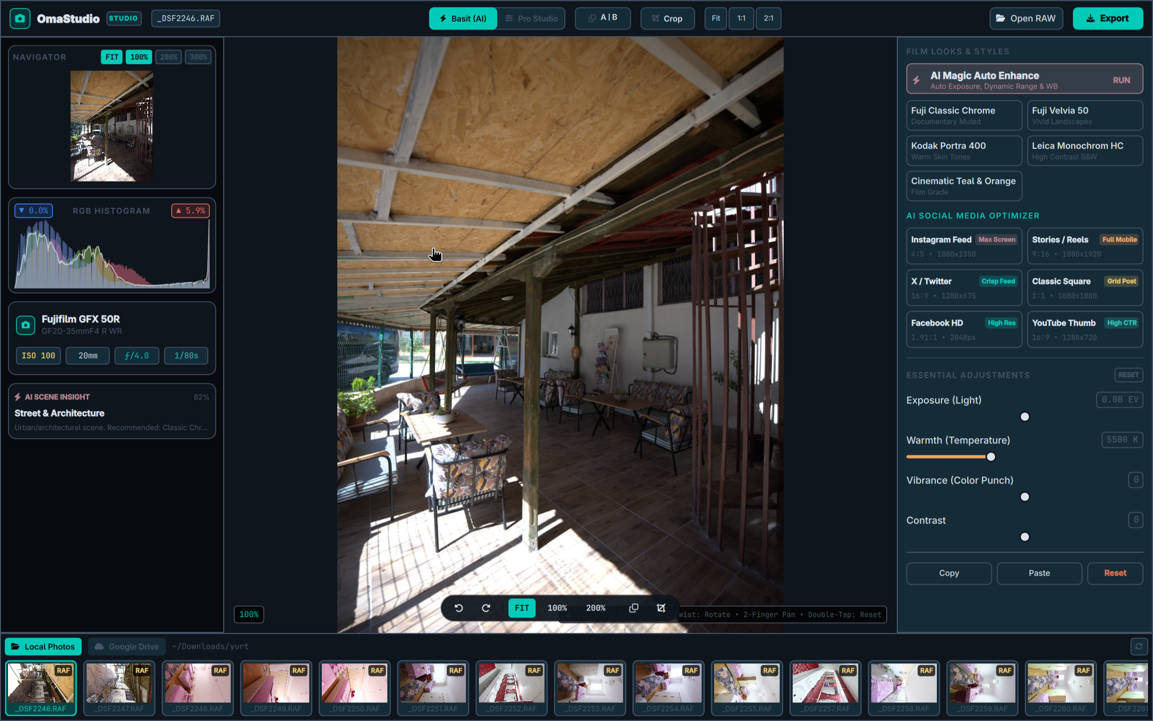 Omarchy Linux İçin OmaStudio: Lightroom Kalitesinde, Açık Kaynak ve DaVinci Renk Tekerlekli RAW Fotoğraf Editörü